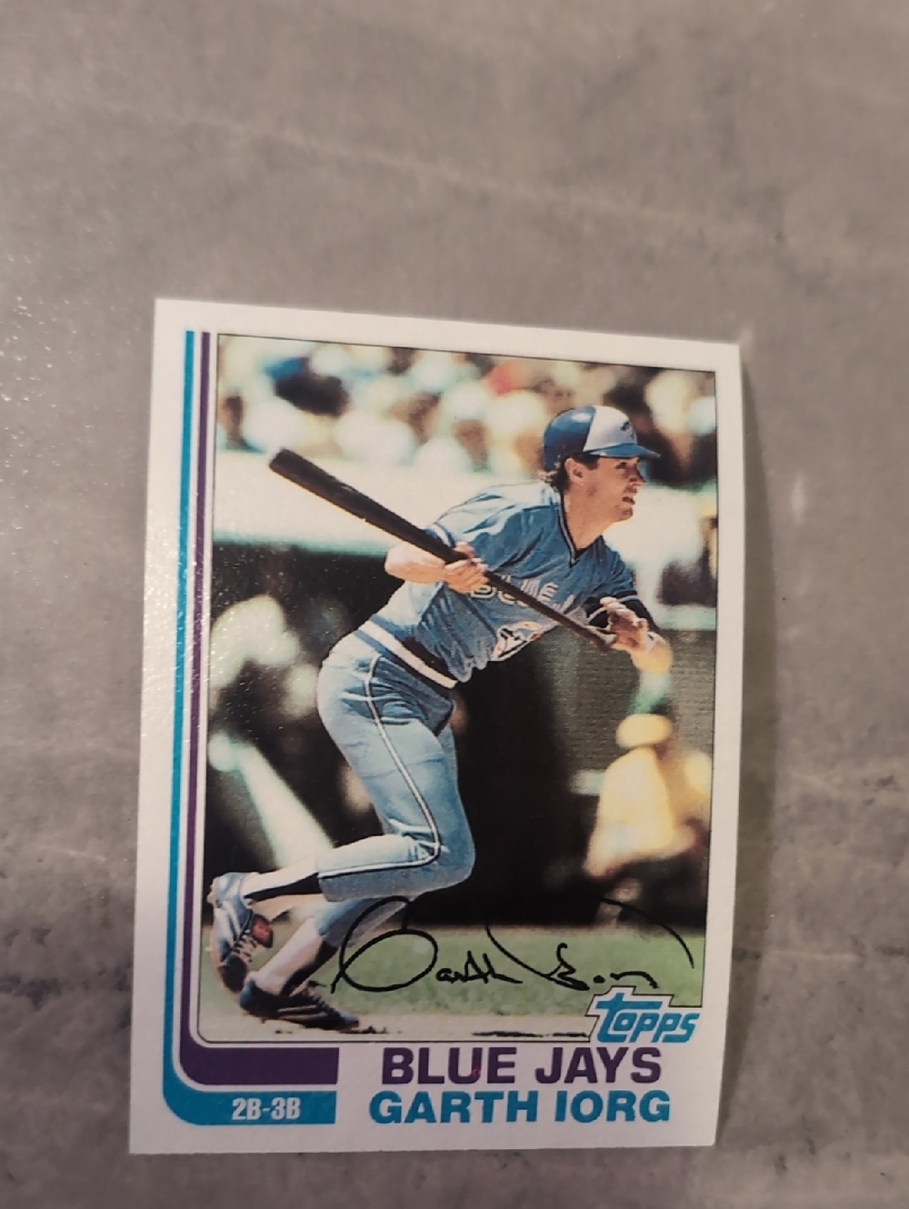 5/$15 Topps 1982 Blue Jays Garth Iorg Autographed Baseball Card